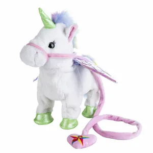 Electric Walking Unicorn Plush Toy Stuffed Animal  Electronic Music Unicorn