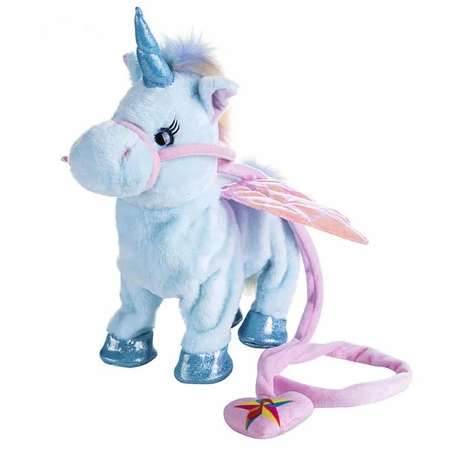 Electric Walking Unicorn Plush Toy Stuffed Animal  Electronic Music Unicorn