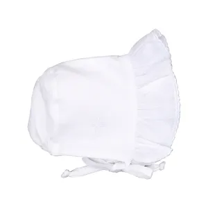 Embroidered Cross Bonnet