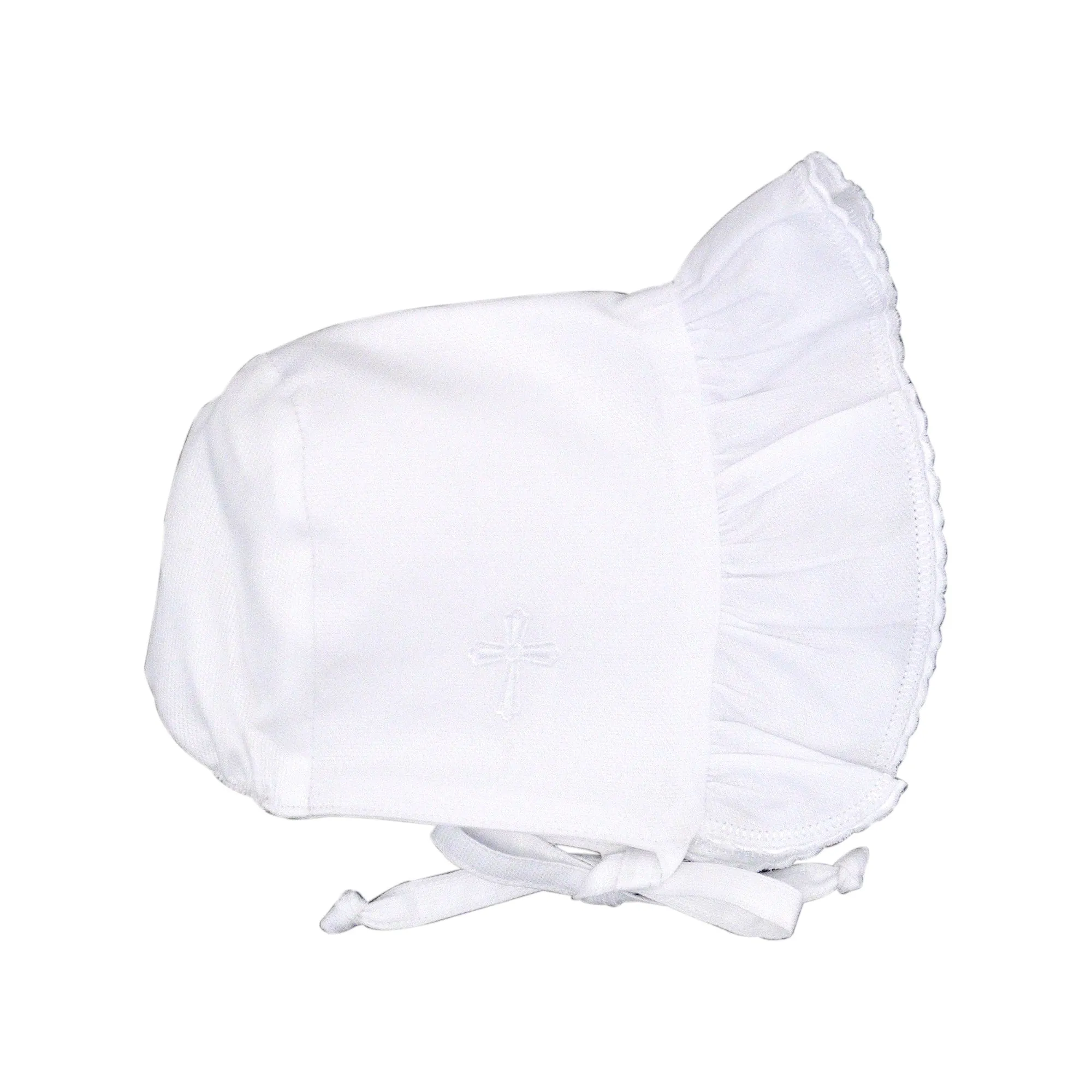 Embroidered Cross Bonnet