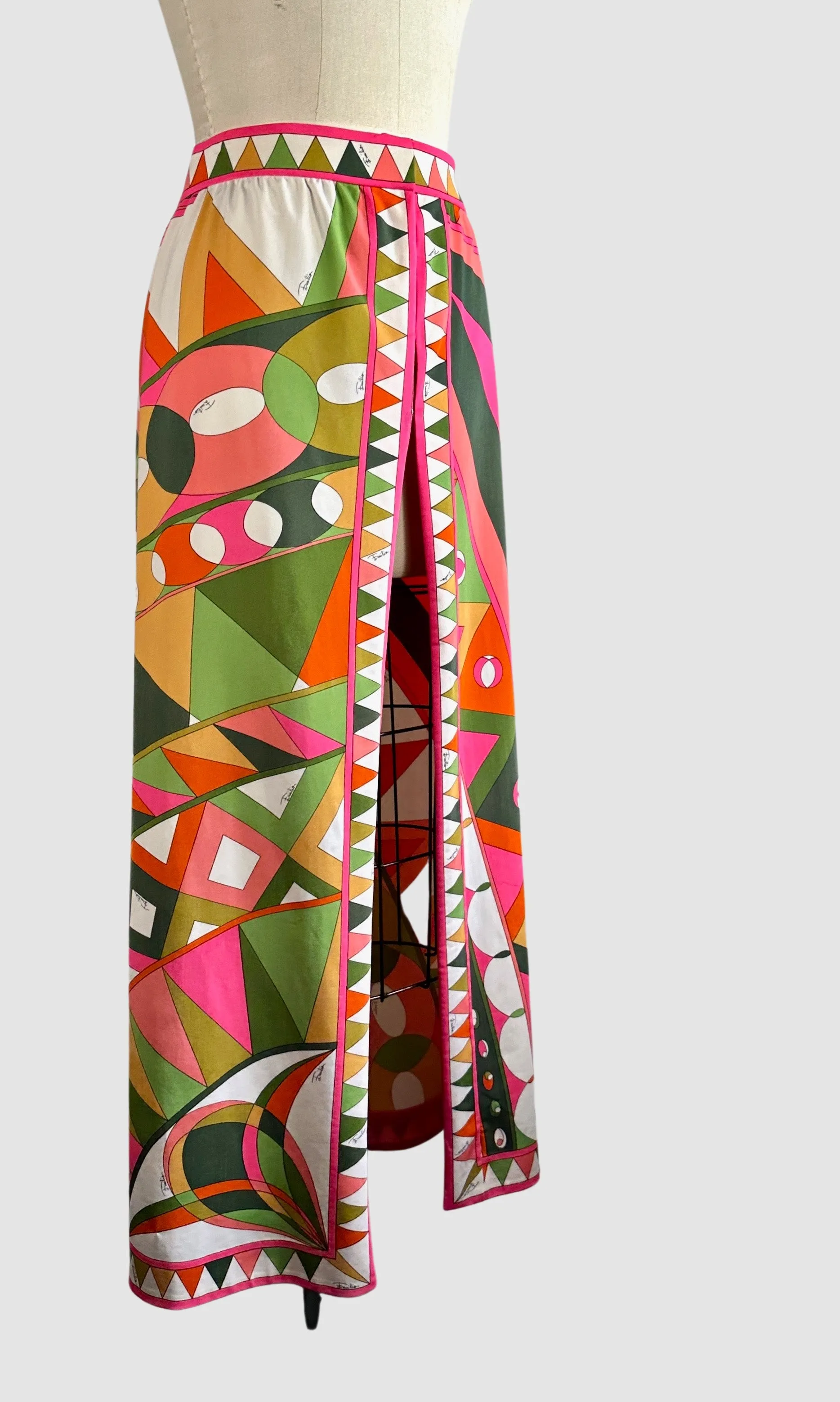 EMILIO PUCCI 60s Geometric Maxi Skirt • Medium