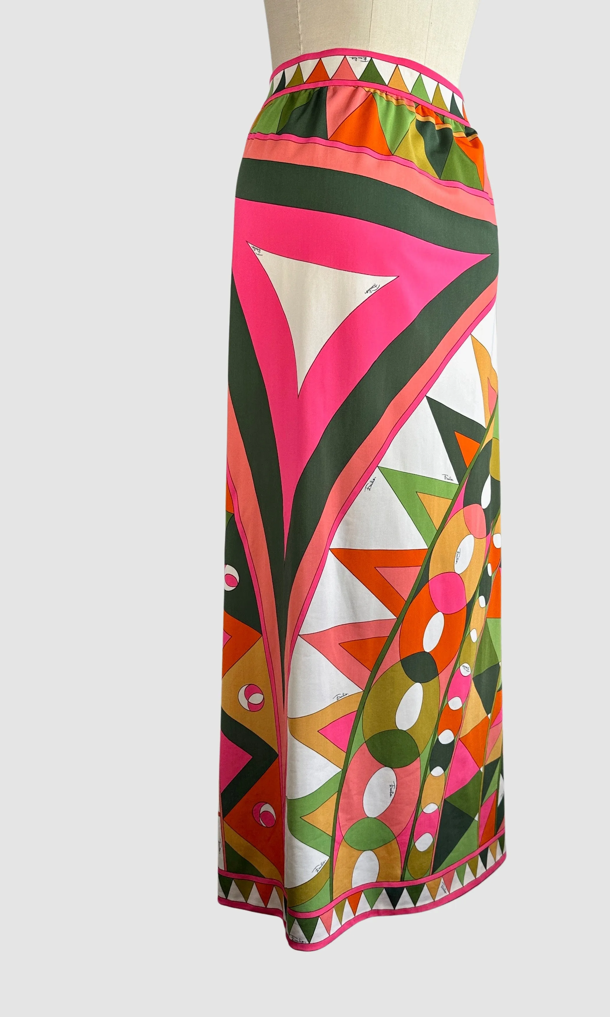 EMILIO PUCCI 60s Geometric Maxi Skirt • Medium