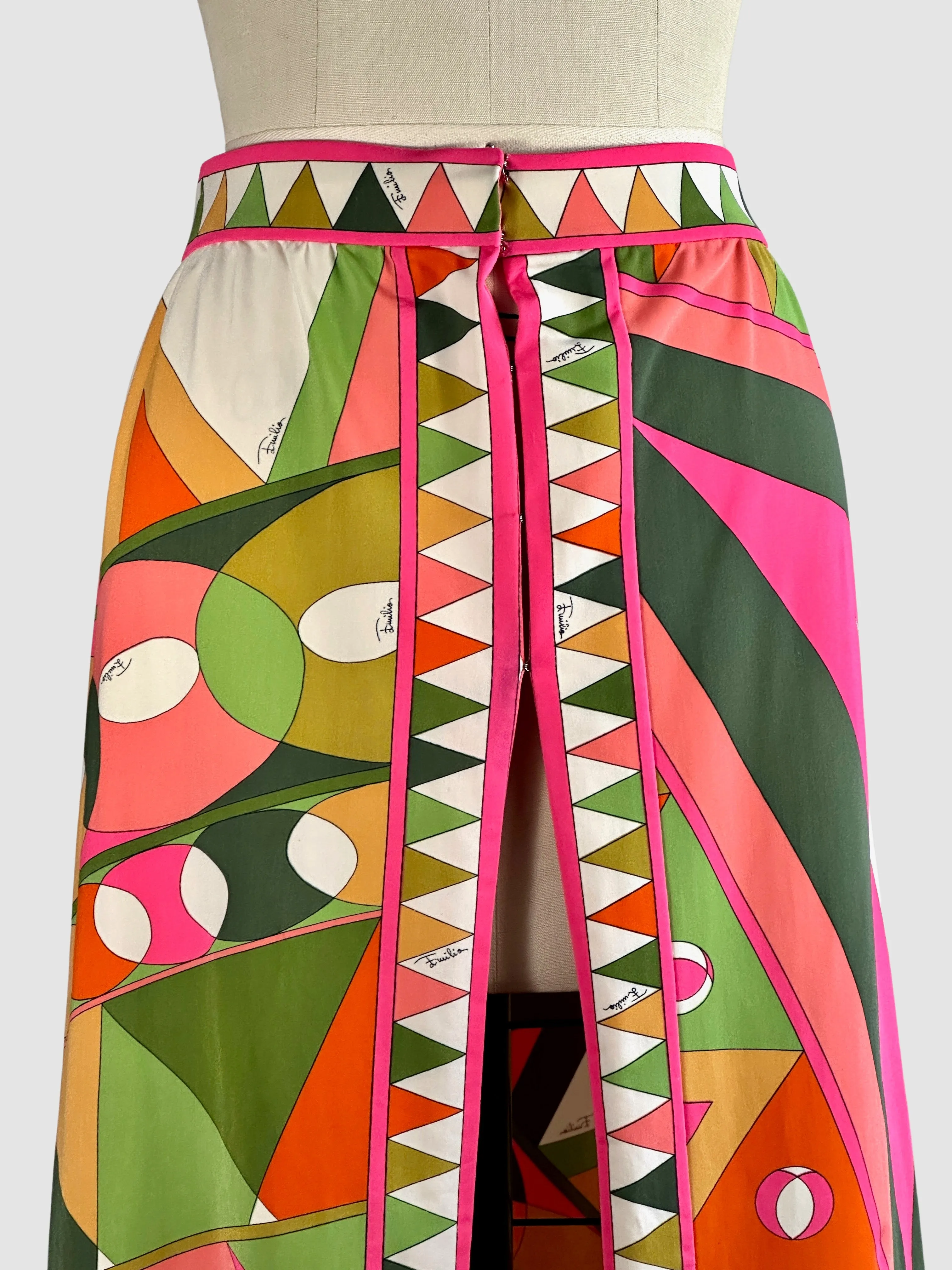 EMILIO PUCCI 60s Geometric Maxi Skirt • Medium