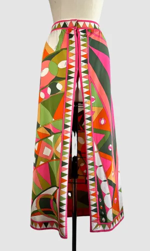 EMILIO PUCCI 60s Geometric Maxi Skirt • Medium