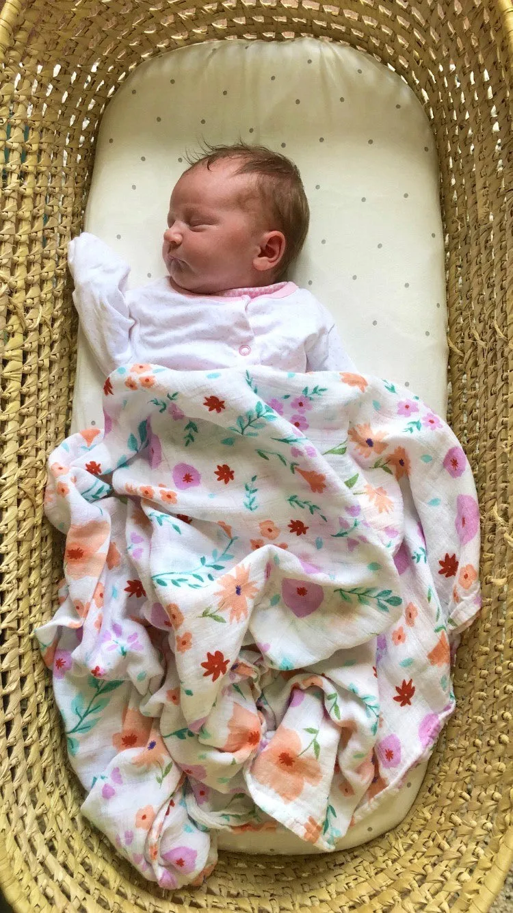 Extra Large Wildflower Bamboo Muslin