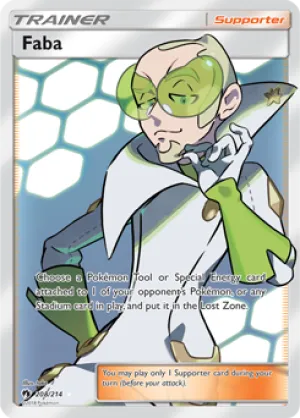 Faba 208/214 FULL ART RARE FOIL