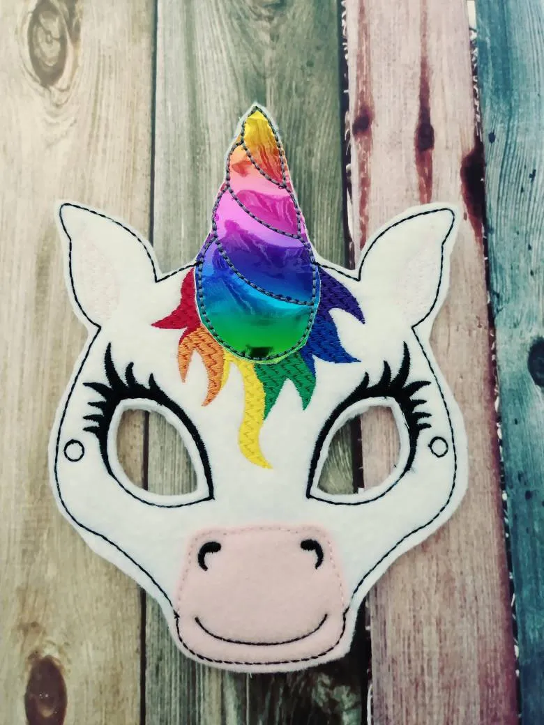Felt Unicorn Mask - Rainbow Unicorn- magical