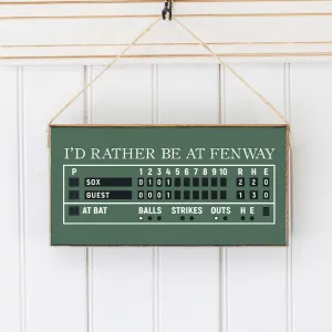 Fenway Scoreboard Twine Hanging Sign