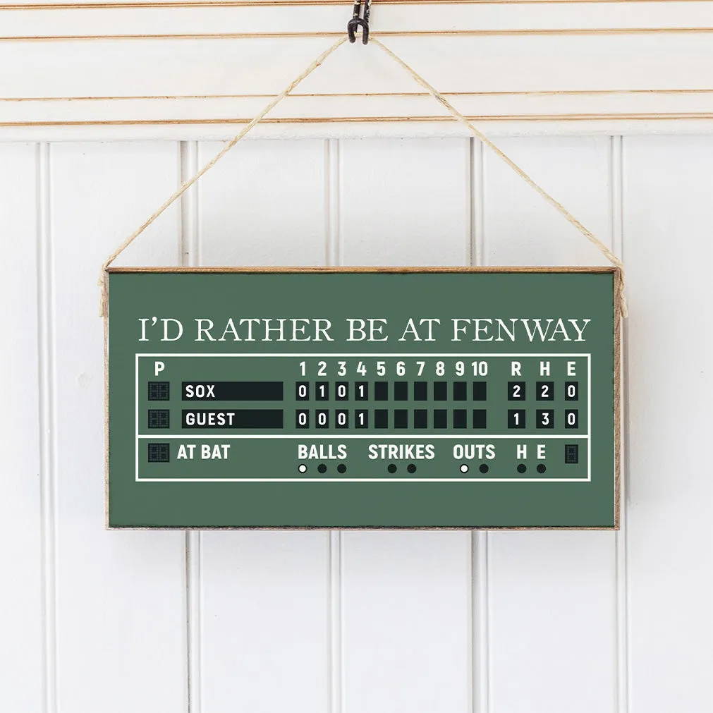 Fenway Scoreboard Twine Hanging Sign
