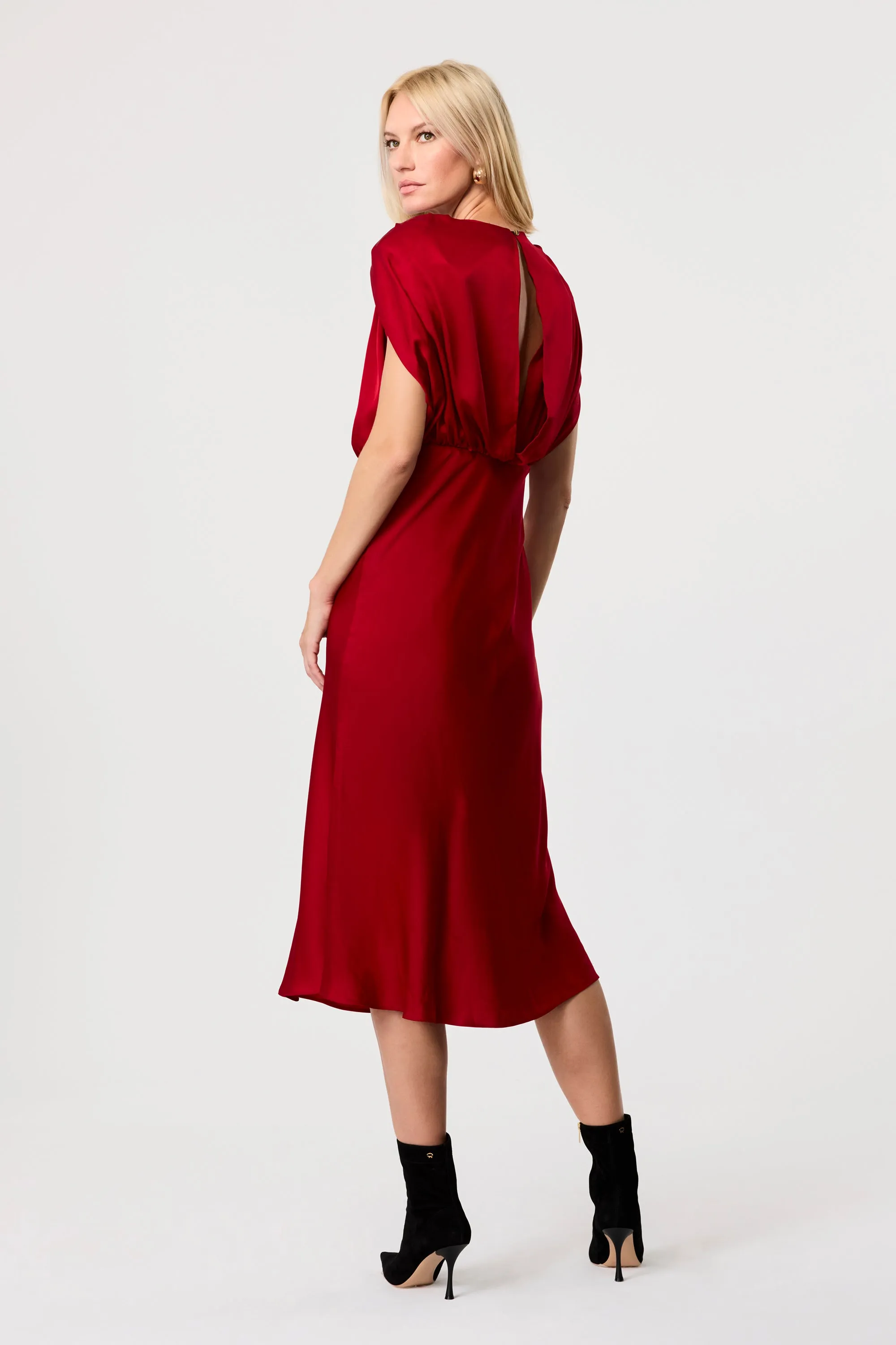 Flora Silk Midi Dress