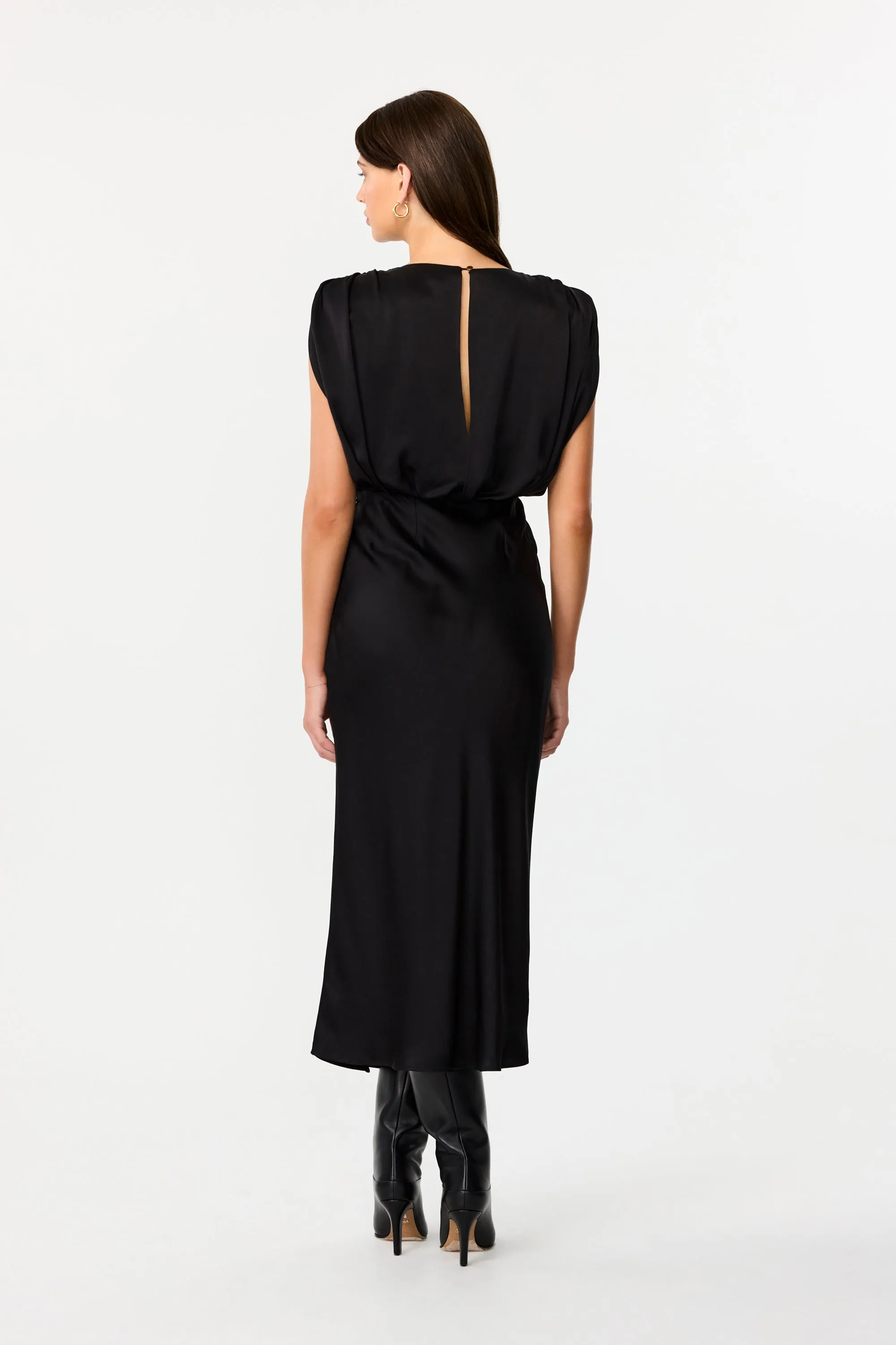 Flora Silk Midi Dress