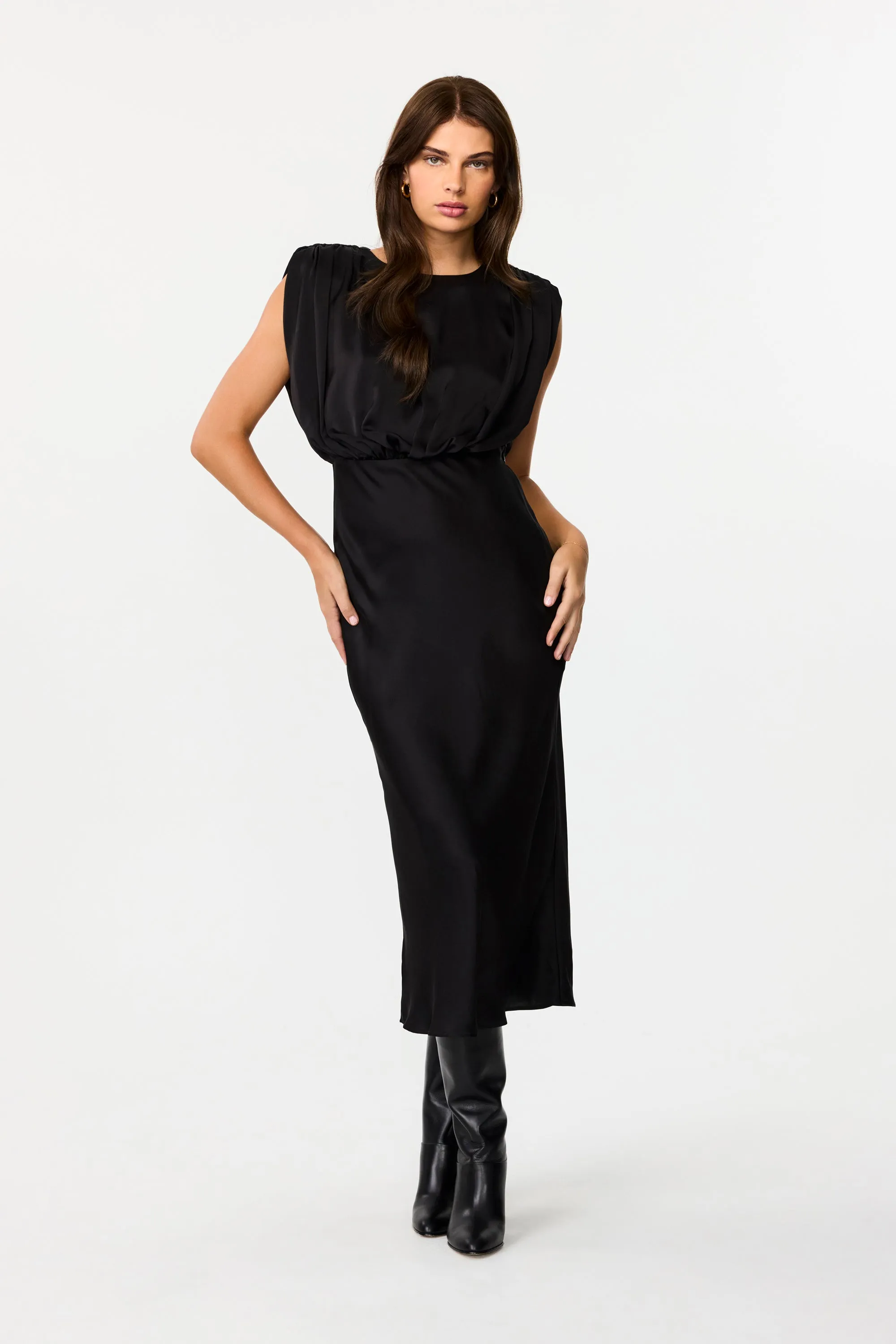Flora Silk Midi Dress