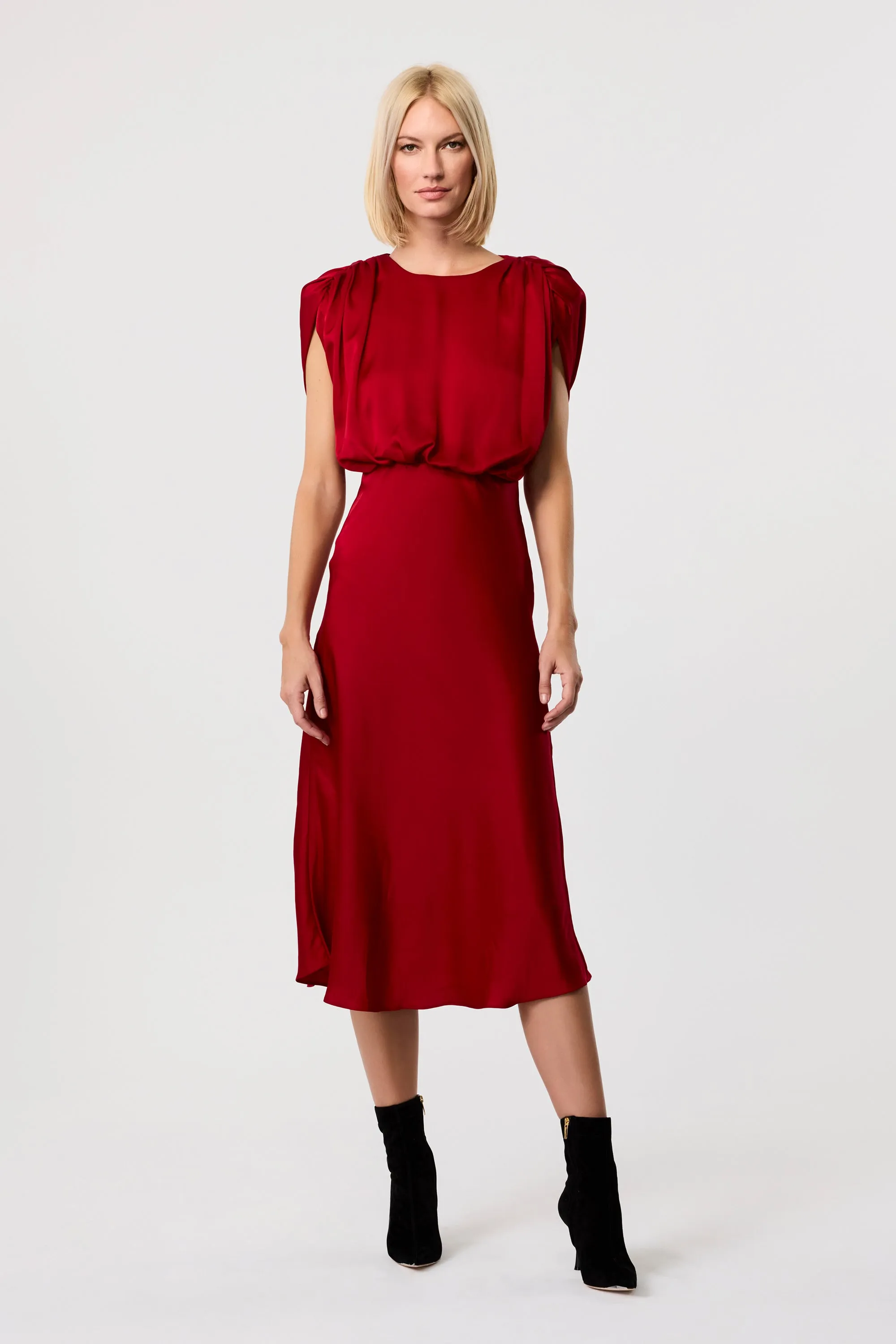 Flora Silk Midi Dress