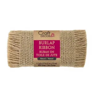 Fringed Burlap Trim - 4 3/4" X 3.25'