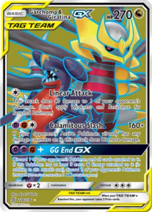 Garchomp & Giratina GX 228/236 FULL ART FOIL RARE
