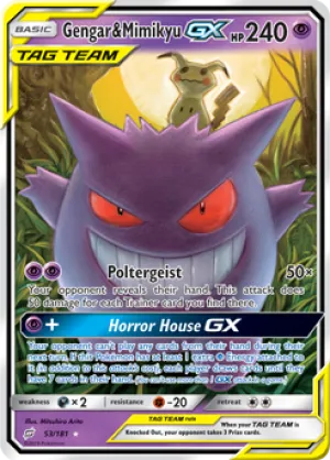 Gengar & Mimikyu 53/181 FULL ART FOIL RARE
