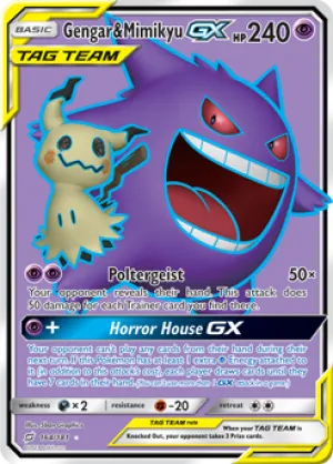 Gengar & Mimikyu GX 164/181 FULL ART FOIL RARE