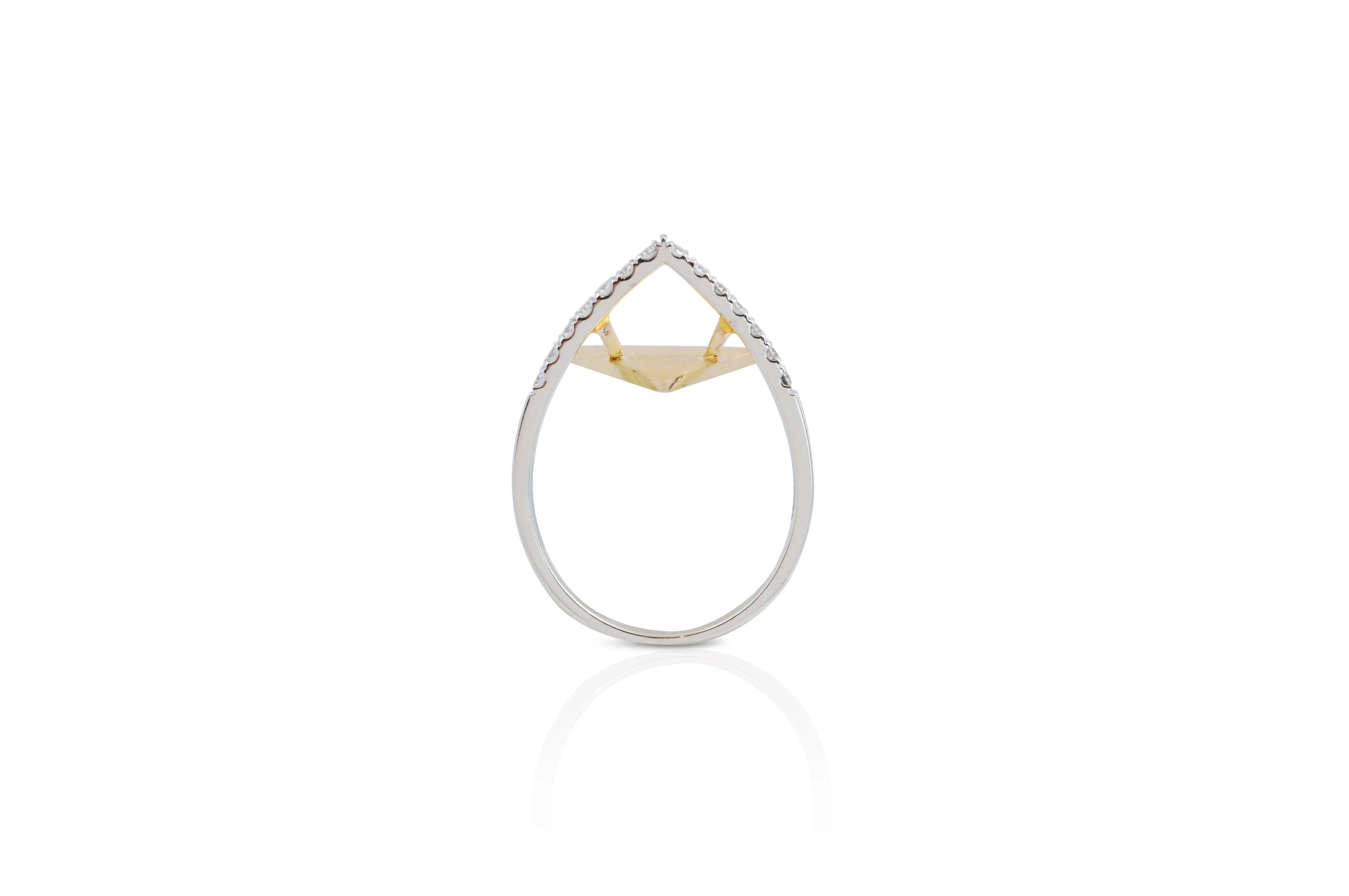GeoArt Triangle Float Diamond Ring