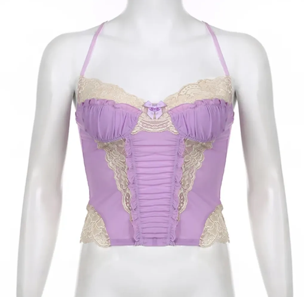 GIGI Y2K GOTH LACE CAMI