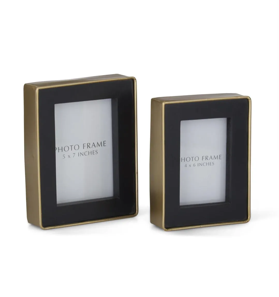 Gold & Black Metal Modern Frames- 2 Sizes