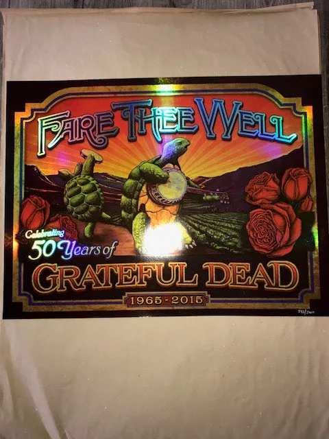 GRATEFUL DEAD 2015 Terrapin Crate Gold Foil Brian Carroll