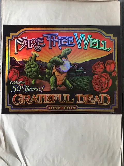 GRATEFUL DEAD 2015 Terrapin Crate Gold Foil Brian Carroll