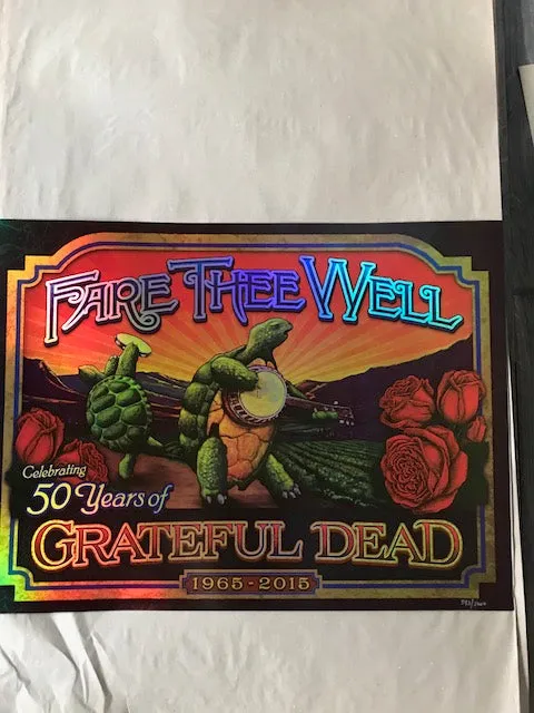 GRATEFUL DEAD 2015 Terrapin Crate Gold Foil Brian Carroll
