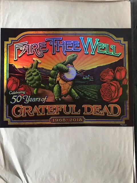GRATEFUL DEAD 2015 Terrapin Crate Gold Foil Brian Carroll
