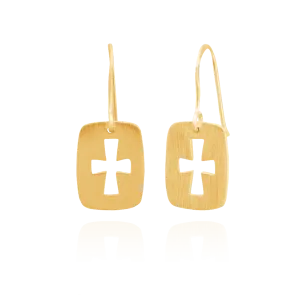Hanging Cross Earrings