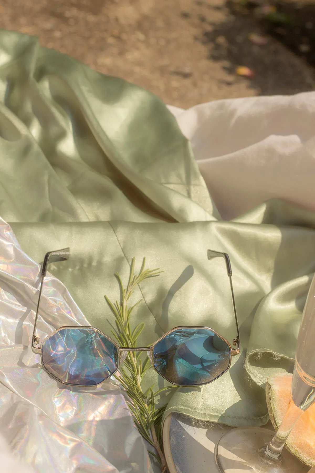 Hexagon Mirror Sunglasses