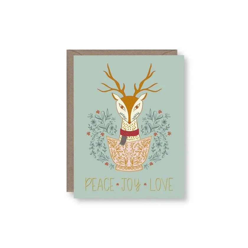 Holiday Cups Gold Foil Gift Card