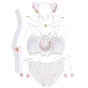 IN-STOCK - Clothing - Sexy Kitten Costume - White Cat Doll Outfit