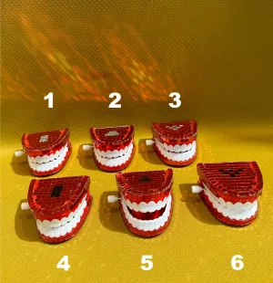 Janet Loren Hill, "Mosaic Chattering Teeth (Game Pieces)"