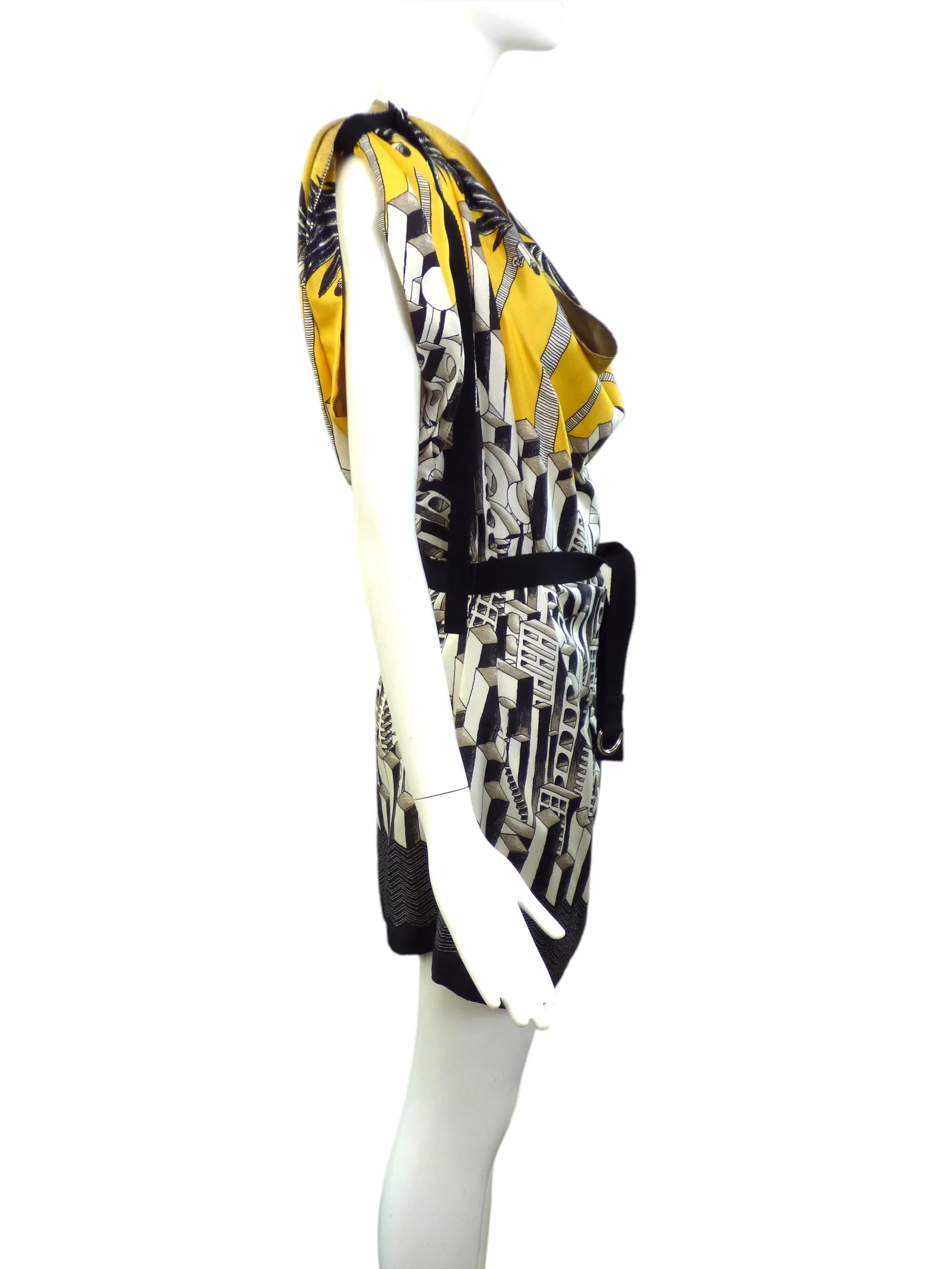 JC de CASTELBAJAC- NWT 2013 Palm Tree Print Dress, Size 6