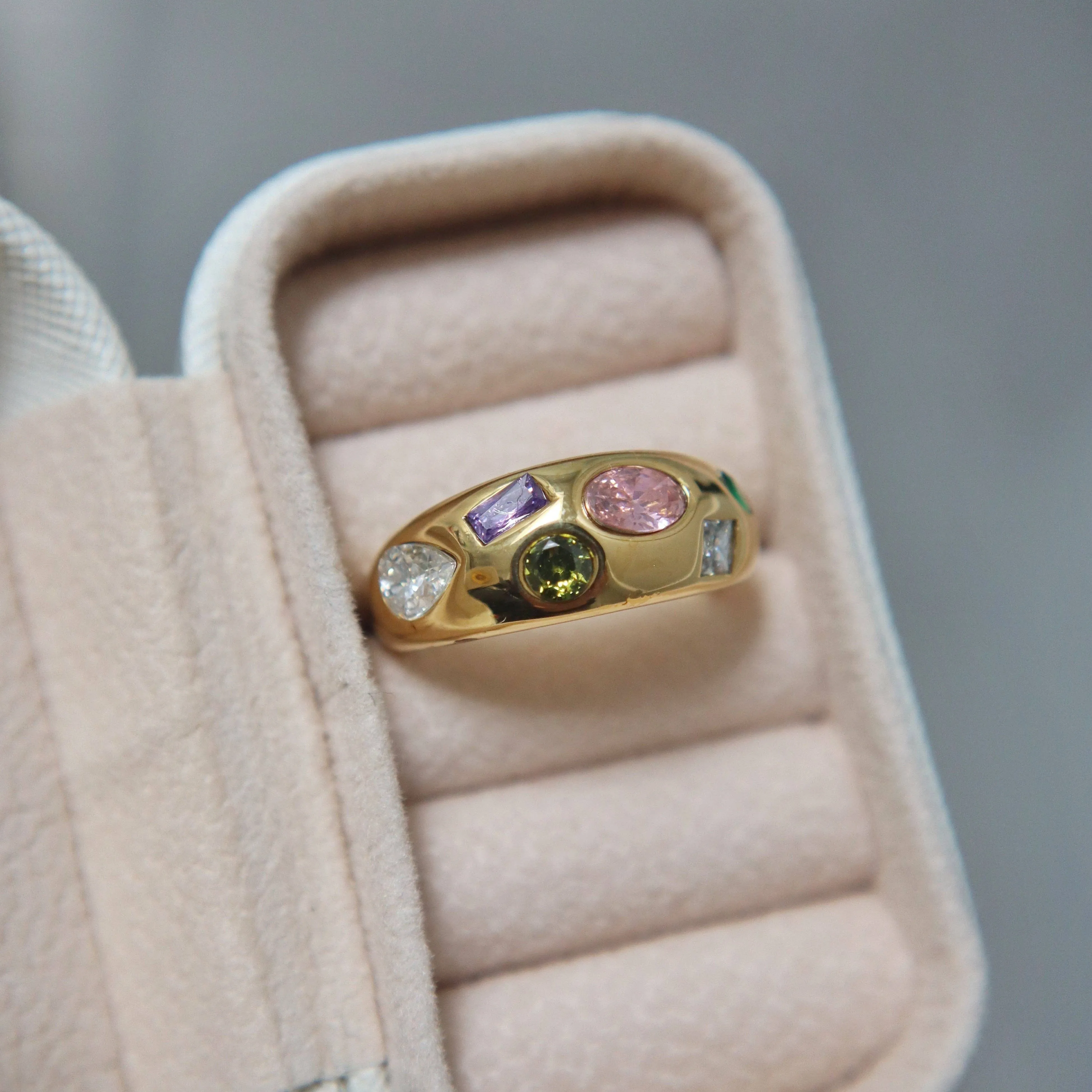 JESSA Jewelry - Mosaic Ring | Multicolor Gem Ring