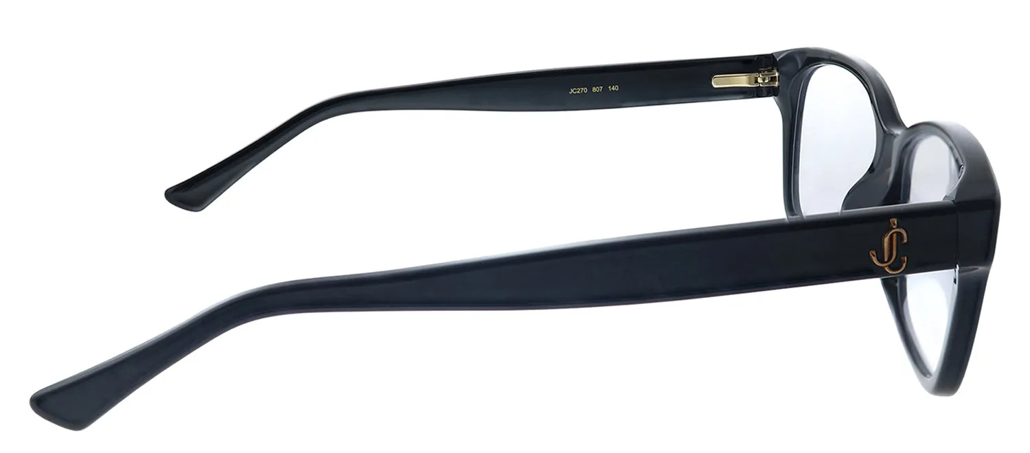 Jimmy Choo JC 270 807 Square Plastic Black Eyeglasses with Demo Lens