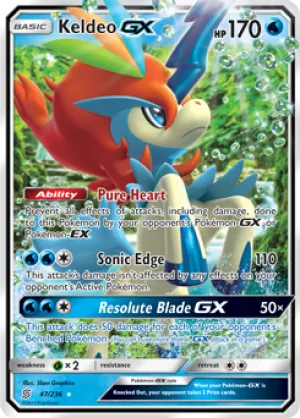 Keldeo GX 47/236 FULL ART FOIL RARE