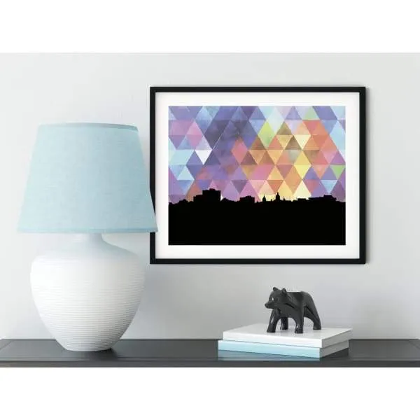 Kingston, Jamaica geometric skyline