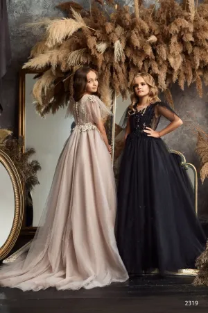L2319  Cappuccino Black Prom Dress for 8th Grade