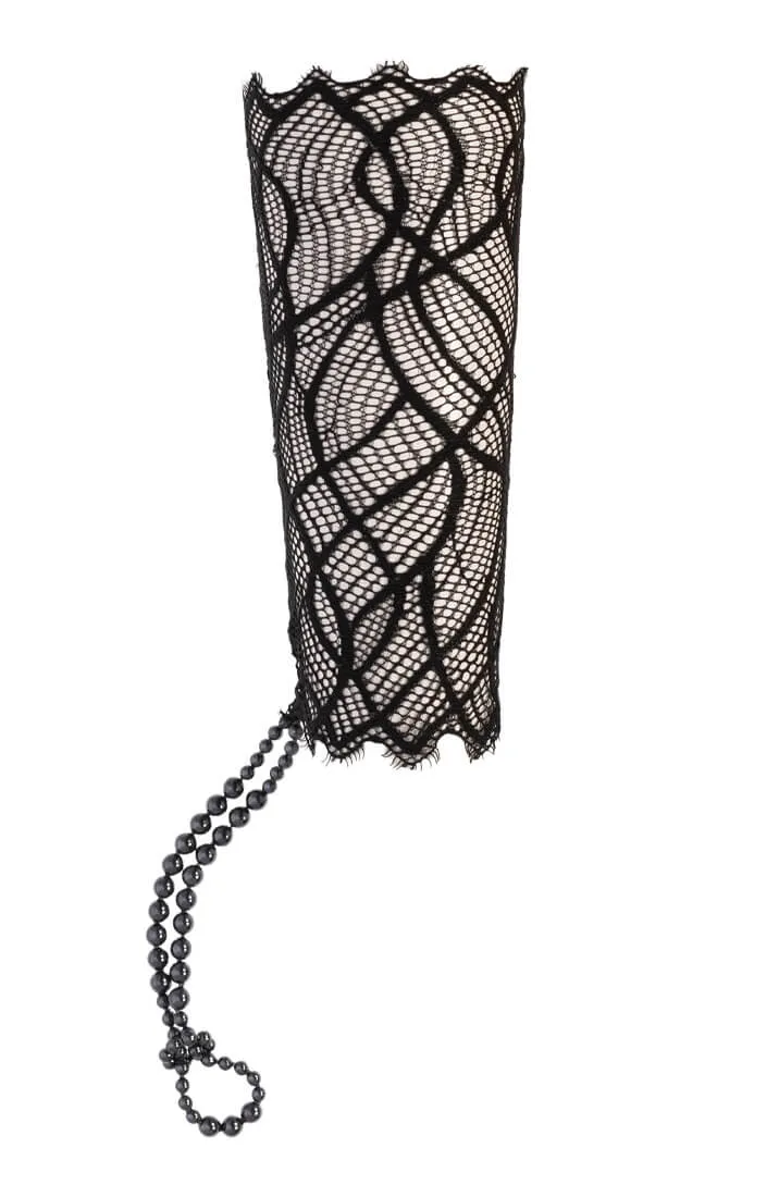 Lace glove with stimulating pearls - Manhattan Glove