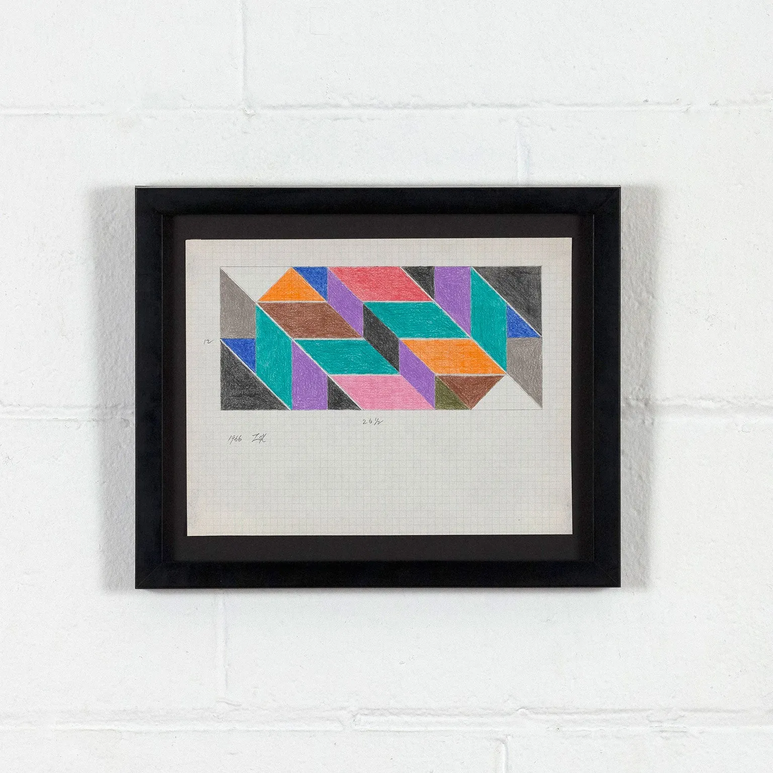 LARRY ZOX "MOSAIC" DRAWING, 1966