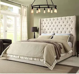 Leanna Modern Wingback Bed Frame
