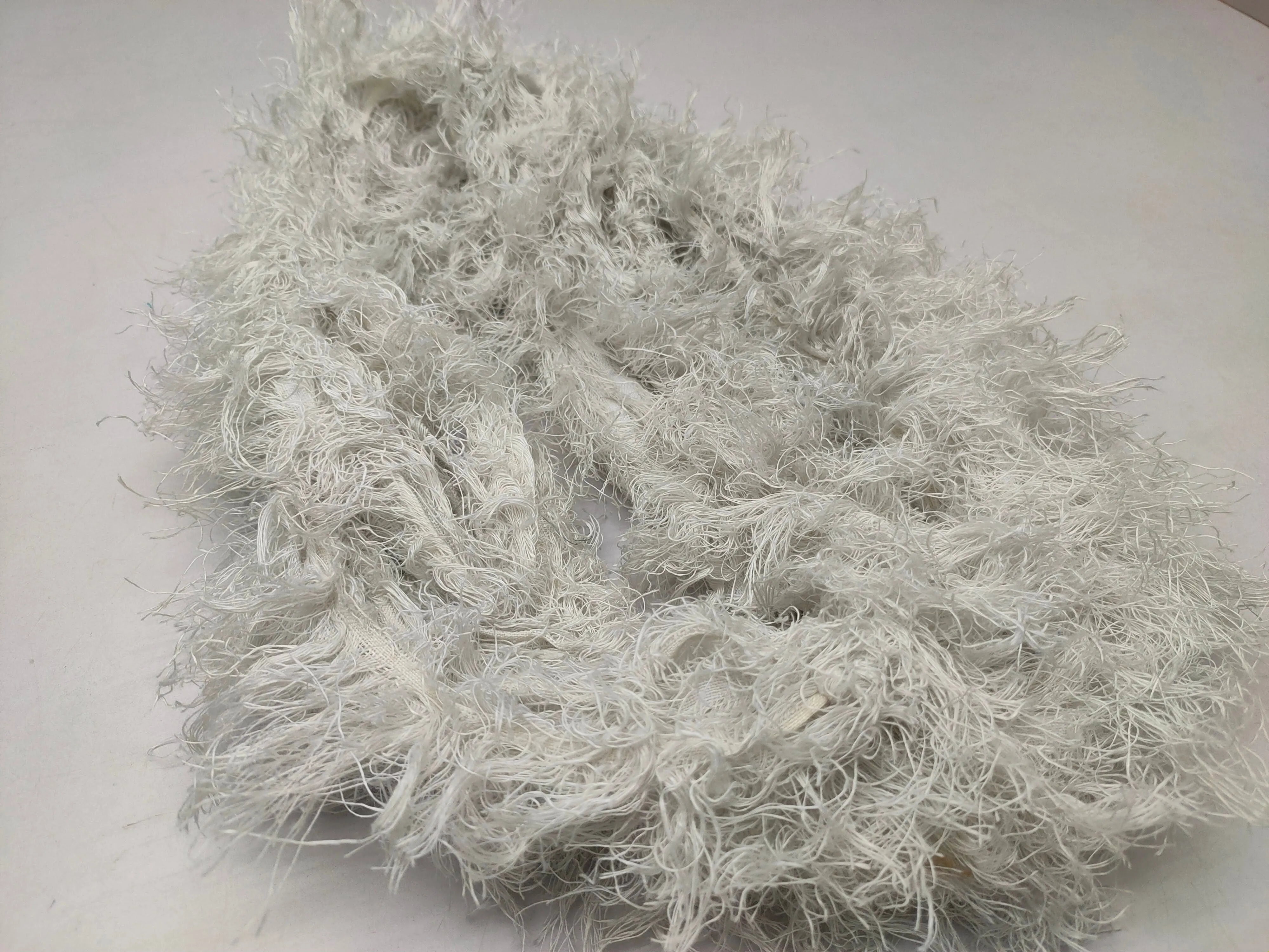 Linen Fuzzy Ribbon - Smoke