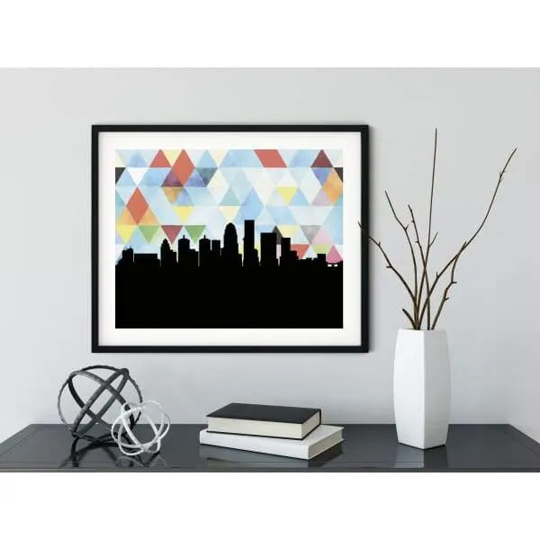 Louisville, Kentucky geometric skyline