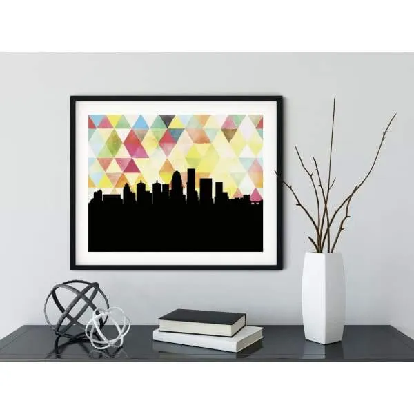 Louisville, Kentucky geometric skyline