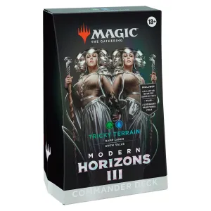 Magic: The Gathering Modern Horizons 3 Commander Deck - Tricky Terrain (100-Card Deck, 2-Card Collector Booster Sample Pack   Accessories)