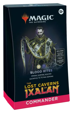 Magic: The Gathering The Lost Caverns of Ixalan Commander Deck - Blood Rites (100-Card Deck, 2-Card Collector Booster Sample Pack   Accessories)