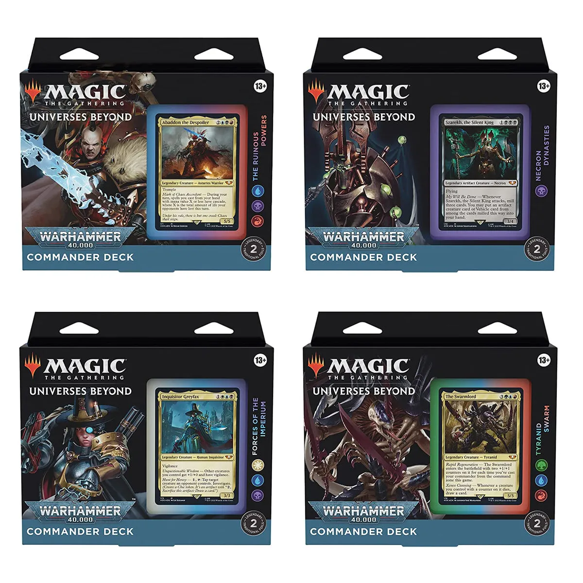 Magic Warhammer 40K Universes Beyond Commander Decks Regular Edition (Set of 4)