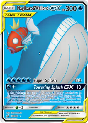 Magikarp & Wailord GX 160/181 FULL ART FOIL RARE