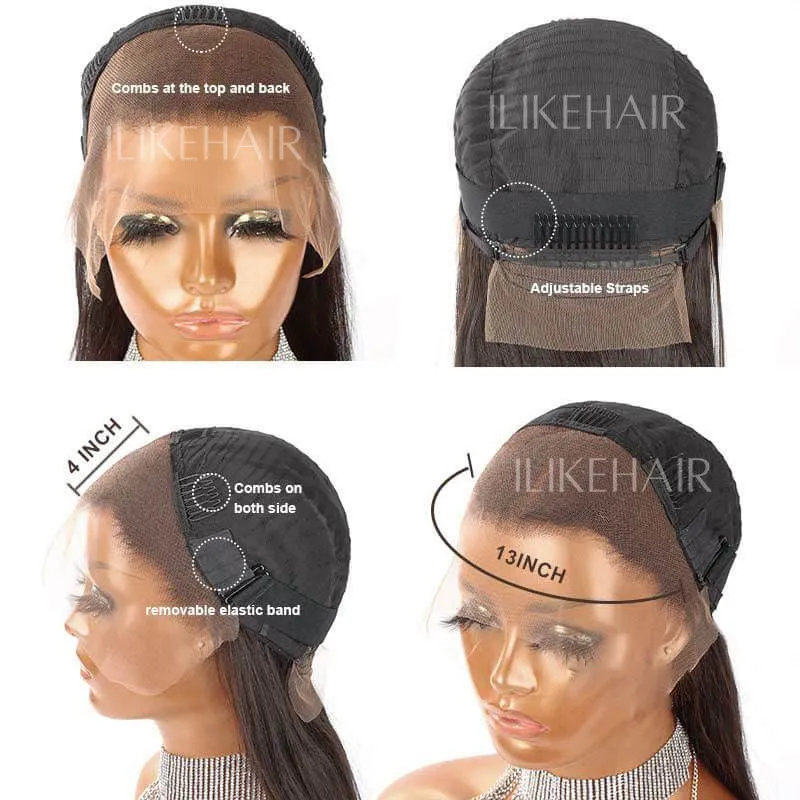 Malaysian Hair Elegant Bob Short Lace Front Wig 100%Human Hair